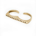 CLIFTON Double Studded Ring | Bronze