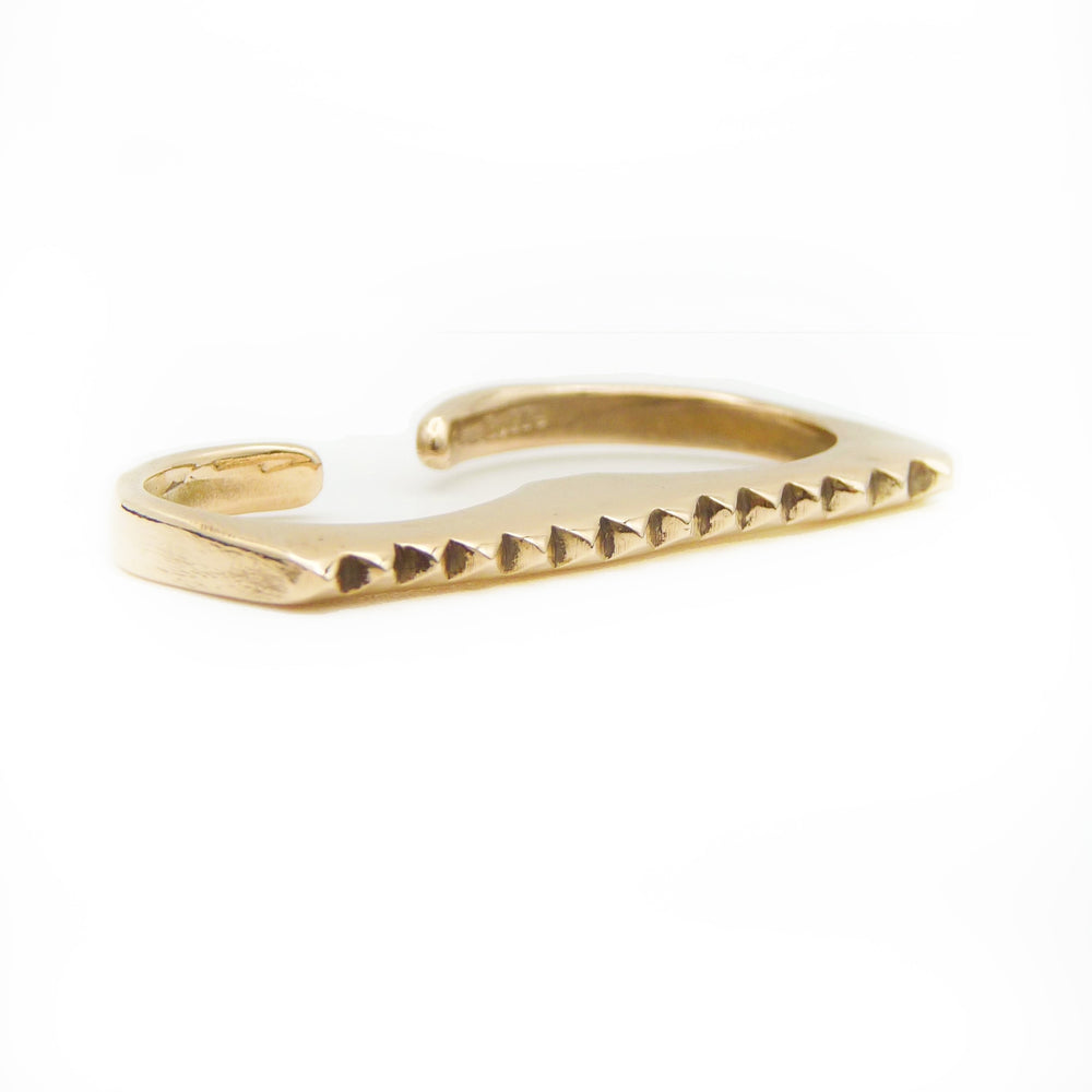 CLIFTON Double Studded Ring | Bronze