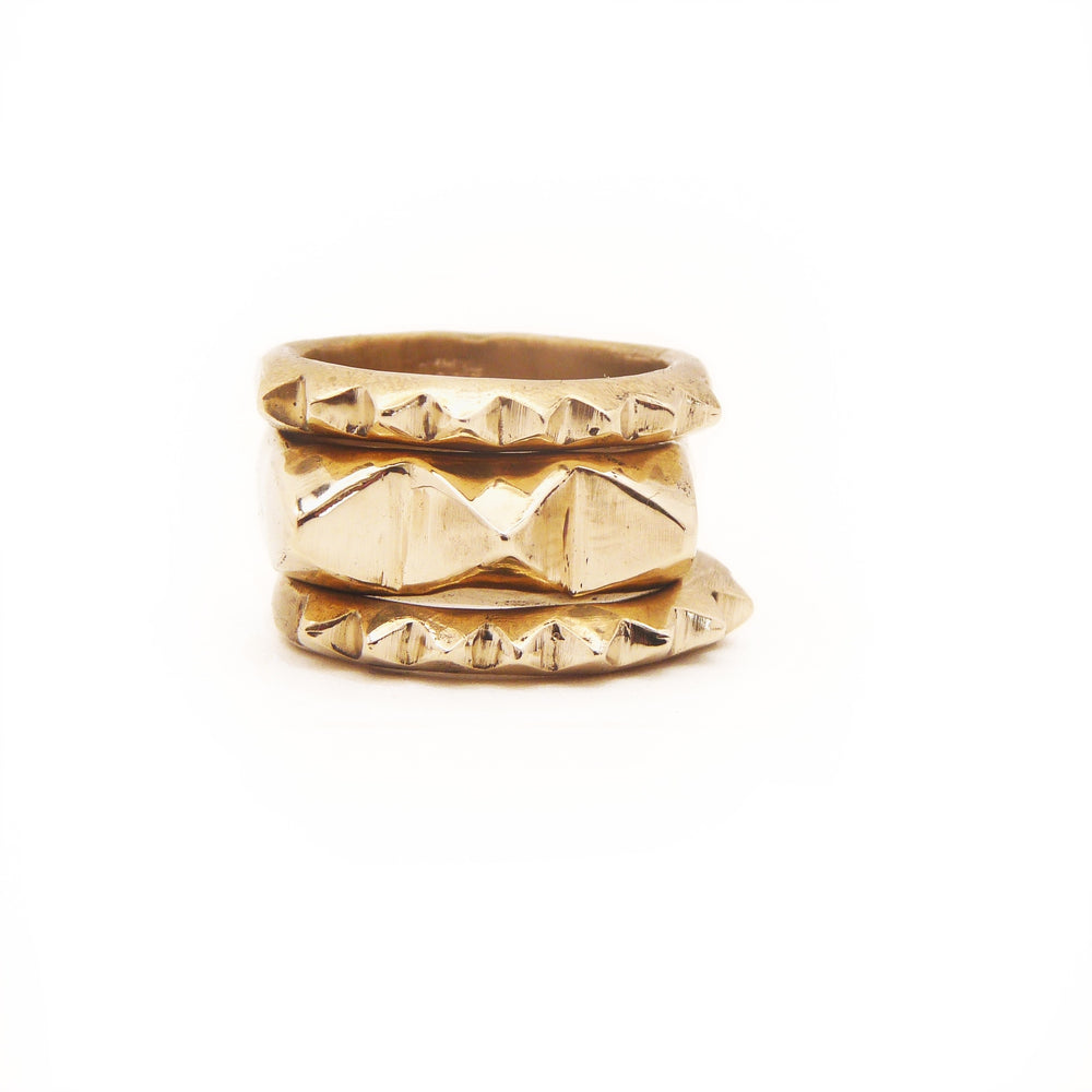 PERO Trio Ring Set | Bronze