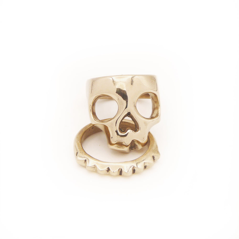 SKULL Ring Set | Bronze