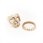 SKULL Ring Set | Bronze