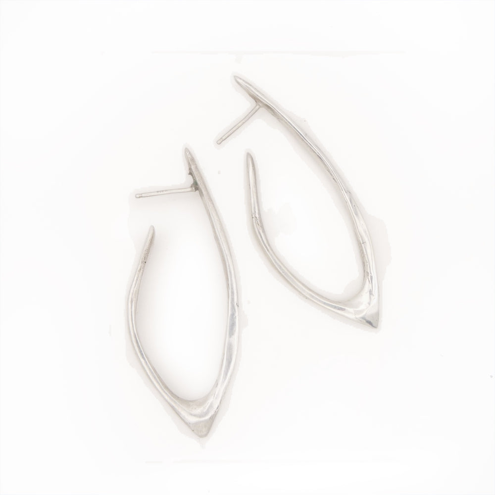 WISHBONE Hoops | Silver
