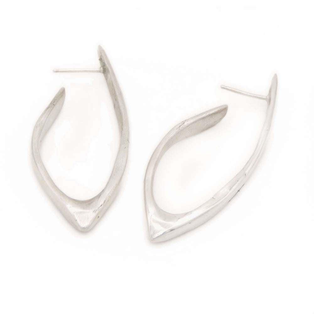 WISHBONE Hoops | Silver