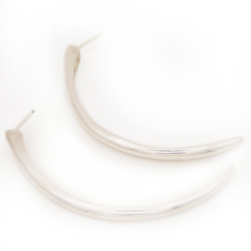 CASCADE Half Hoops | Silver
