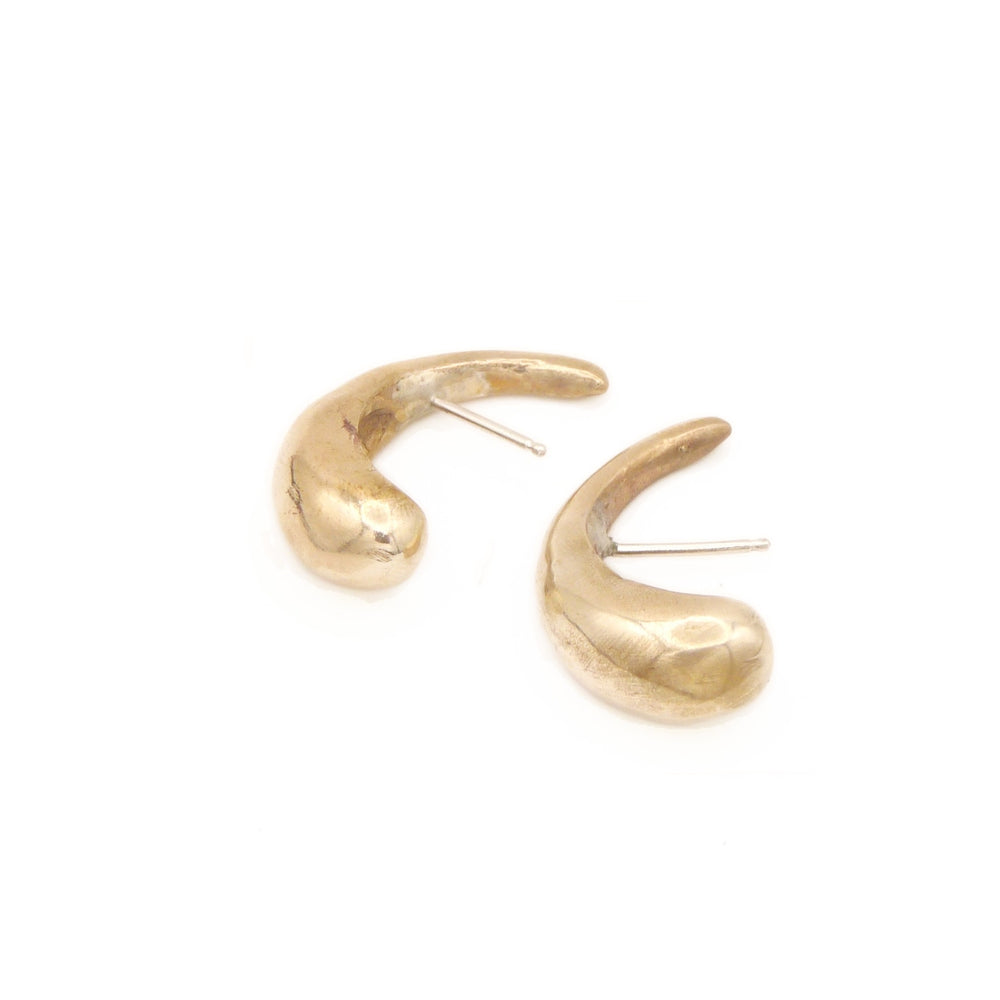 SADIE Crescent Hoops | Bronze