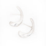 SADIE Crescent Hoops | Silver