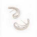SADIE Crescent Hoops | Silver