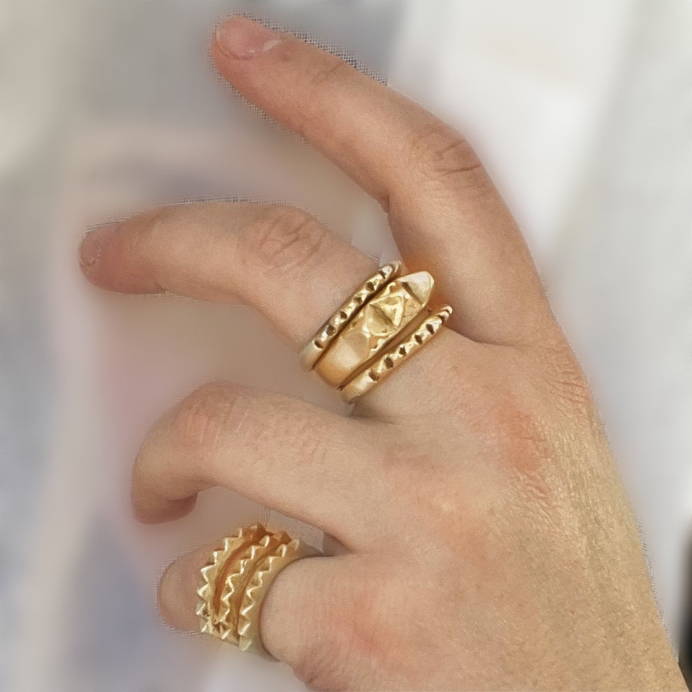 PERO Trio Ring Set | Bronze