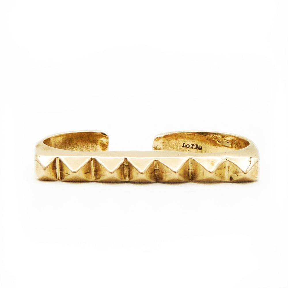 PERO Double Studded Ring | Bronze