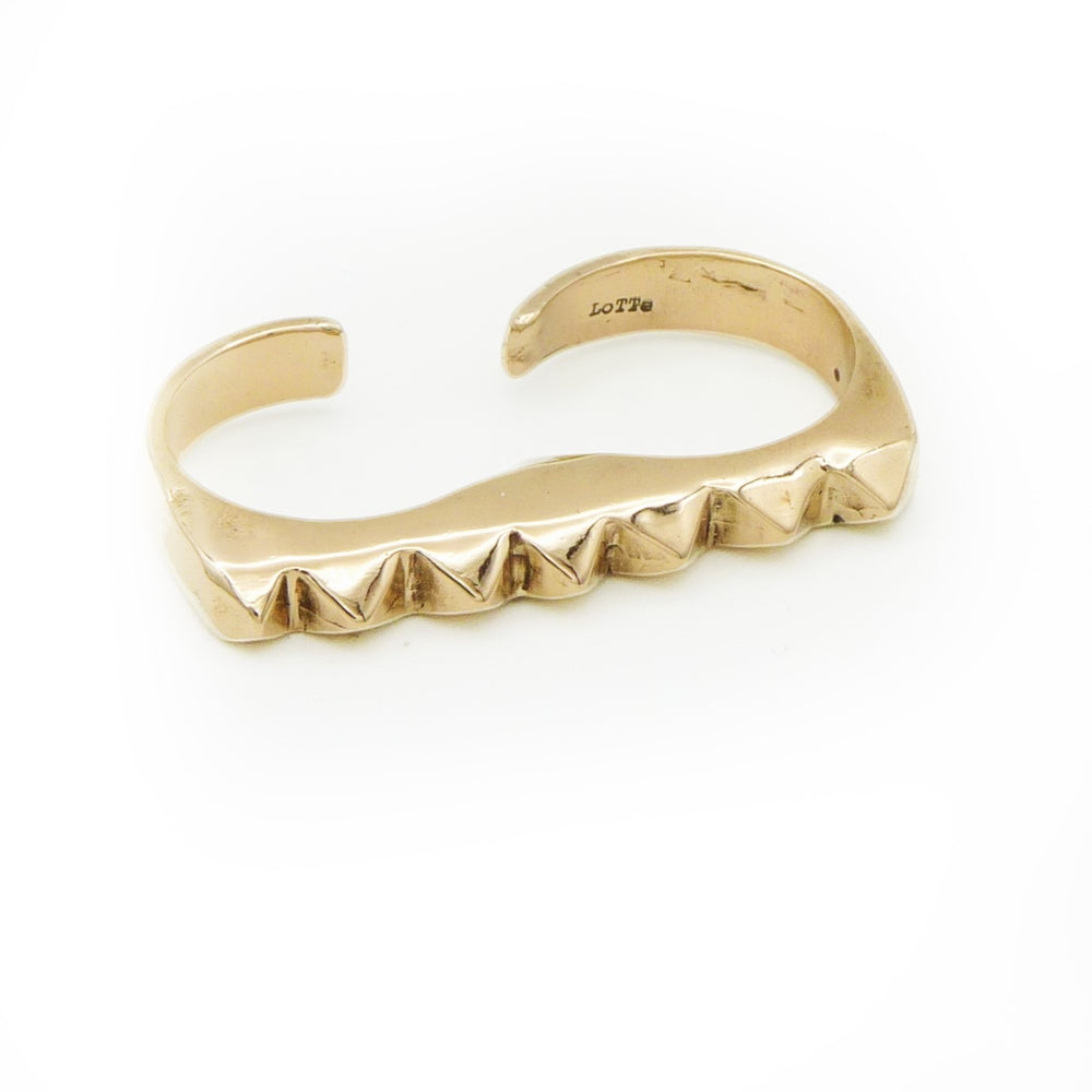 PERO Double Studded Ring | Bronze