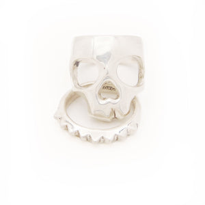 SKULL Ring Set | Silver