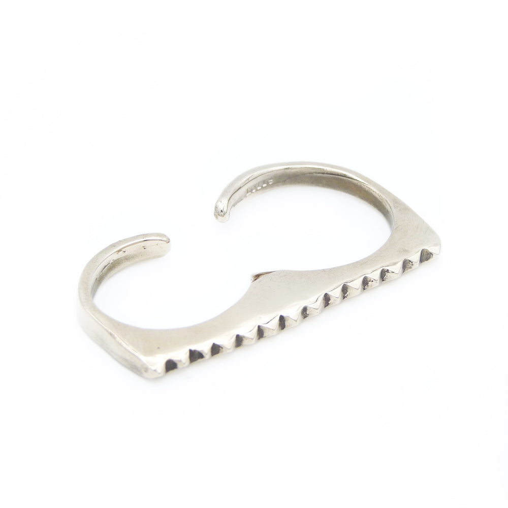 CLIFTON Double Studded Ring | Silver